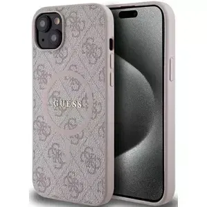 Kryt Guess GUHMP14SG4GFRP iPhone 14 6.1" pink hardcase 4G Collection Leather Metal Logo MagSafe (GUHMP14SG4GFRP)