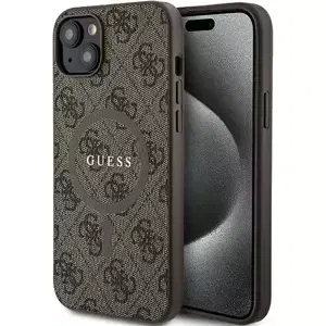 Kryt Guess GUHMP14SG4GFRW iPhone 14 6.1" brown hardcase 4G Collection Leather Metal Logo MagSafe (GUHMP14SG4GFRW)