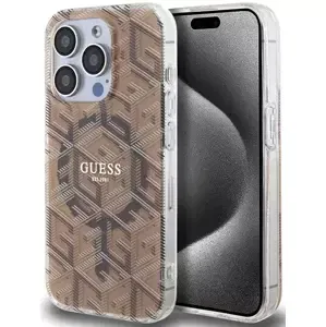 Kryt Guess GUHMP15LHGCUSTGW iPhone 15 Pro 6.1" brown hardcase IML GCube MagSafe (GUHMP15LHGCUSTGW)