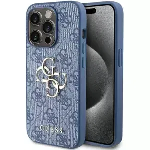 Kryt Guess GUHCP15L4GMGBL iPhone 15 Pro 6.1" blue hardcase 4G Big Metal Logo (GUHCP15L4GMGBL)