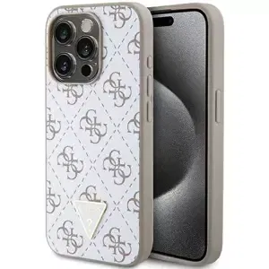 Kryt Guess GUHCP15LPG4GPH iPhone 15 Pro 6.1" white hardcase 4G Triangle Metal Logo (GUHCP15LPG4GPH)