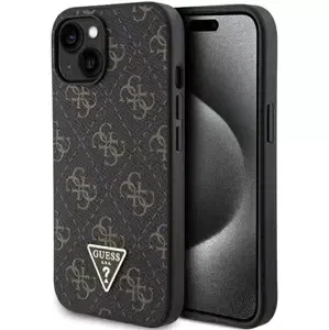 Kryt Guess GUHCP15SPG4GPK iPhone 15 6.1" black hardcase 4G Triangle Metal Logo (GUHCP15SPG4GPK)