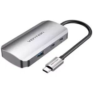 USB Hub Vention USB-C to USB-C Docking Station, 3x USB3.0, PD 0.15m TNDHB, gray