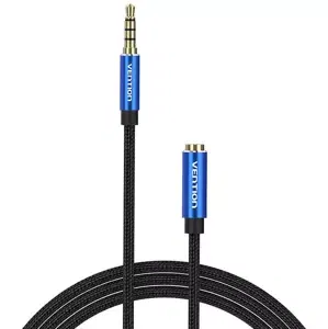 Kabel Vention TRRS 3.5mm Male to 3.5mm Female Audio Extender 1.5m BHCLG Blue