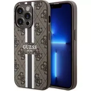 Kryt Guess GUHMP15LP4RPSW iPhone 15 Pro 6.1" brown hardcase 4G Printed Stripes MagSafe (GUHMP15LP4RPSW)