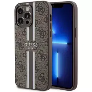 Kryt Guess GUHMP15XP4RPSW iPhone 15 Pro Max 6.7" brown hardcase 4G Printed Stripes MagSafe (GUHMP15XP4RPSW)