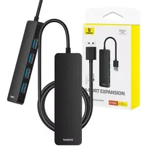 USB Hub Baseus  4in1 Hub UltraJoy Lite USB-A to USB 3.0 1m (black)