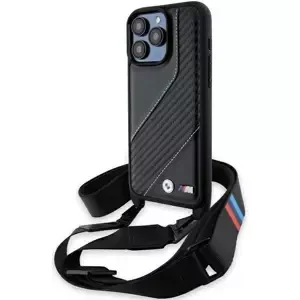 Kryt BMW BMHCP15X23PSCCK iPhone 15 Pro Max 6.7" black hardcase M Edition Carbon Stripe & Strap (BMHCP15X23PSCCK)