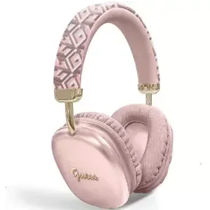 Sluchátka Guess Bluetooth on-ear headphones GUBHK1GCTCSP pink Gcube Metallic Script Logo (GUBHK1GCTCSP)
