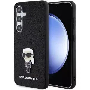 Kryt Karl Lagerfeld KLHCS24MGKNPSK S24+ S926 black hardcase Fixed Glitter Ikonik Logo Metal Pin (KLHCS24MGKNPSK)