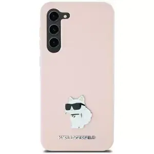 Kryt Karl Lagerfeld KLHCS23LSMHCNPP S23 Ultra S918 pink Silicone Choupette Metal Pin (KLHCS23LSMHCNPP)