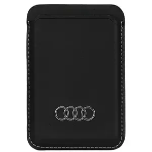 Peněženka Audi Synthetic Leather Wallet Card Slot black MagSafe AU-MSCH-Q3/D1-BK (AU-MSCH-Q3/D1-BK)