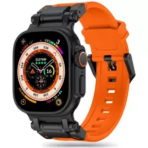 Řemínek TECH-PROTECT DELTA PRO APPLE WATCH 4 / 5 / 6 / 7 / 8 / 9 / SE / ULTRA 1 / 2 (42 / 44 / 45 / 49 MM) ORANGE/BLACK (5906302307838)