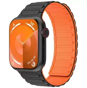 Řemínek TECH-PROTECT ICONBAND MAGNETIC APPLE WATCH 4 / 5 / 6 / 7 / 8 / 9 / SE / ULTRA 1 / 2 (42 / 44 / 45 / 49 MM) BLACK/ORANGE (5906302309627)