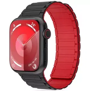 Řemínek TECH-PROTECT ICONBAND MAGNETIC APPLE WATCH 4 / 5 / 6 / 7 / 8 / 9 / SE / ULTRA 1 / 2 (42 / 44 / 45 / 49 MM) BLACK/RED (5906302309634)