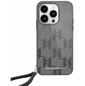 Kryt Karl Lagerfeld KLHCP15LHKDPNSK iPhone 15 Pro 6.1" black hardcase IML Mono KL Pattern & Cord (KLHCP15SHKDPNSK)