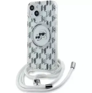 Kryt Karl Lagerfeld KLHMP15SHCKCKLCT iPhone 15 6.1" transparent hardcase IML Crossbody Monogram Karl & Choupette Head MagSafe (KLHMP15SHCKCKLCT)