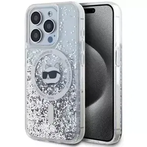 Kryt Karl Lagerfeld KLHMP15XLGCHSGH iPhone 15 Pro Max 6.7" hardcase transparent Liquid Glitter Choupette Head Magsafe (KLHMP15XLGCHSGH)