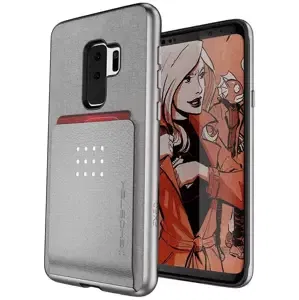 Kryt Ghostek - Samsung Galaxy S9 Plus Wallet Case, Exec 2 Series, Silver (GHOCAS927)