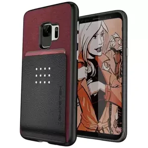 Kryt Ghostek - Samsung Galaxy S9 Wallet Case, Exec 2 Series, Red (GHOCAS921)
