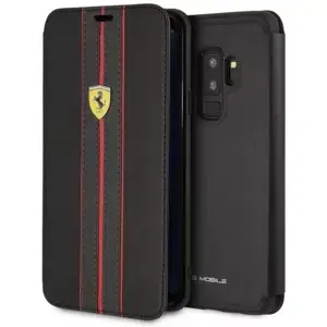 Pouzdro Ferrari - Samsung Galaxy S9 Plus Urban Booklet Case - Black