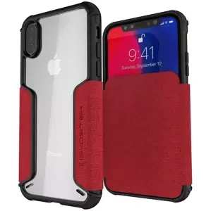 Kryt Ghostek - Apple iPhone XS / X Wallet Case Exec 3 Series, Red (GHOCAS1066)