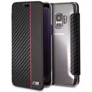 Pouzdro BMW - Samsung Galaxy S9 Leather Book Case - Black (BMBKTRS9CAPRBK)