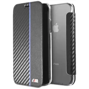 Pouzdro BMW - Apple iPhone X/XS Case Carbon - Black (BMBKTRPXCAPNBK)