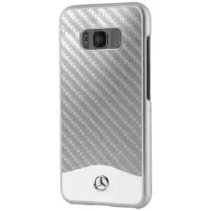 Kryt Mercedes - Samsung Galaxy S8 G950 Hard Case Wave Line Carbon - Silver (MEHCS8CACSI)