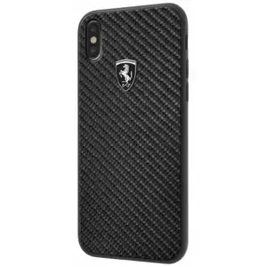 Kryt Ferrari - Carbon Hard Case Apple iPhone X/XS - Black (FEHCAHCPXBK)