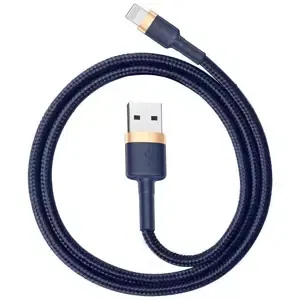 Kabel Baseus Cafule Lightning cable 2.4A 1m (Gold+Dark blue) (6953156290754)