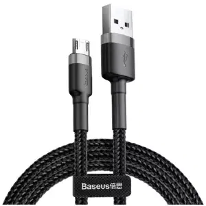 Kabel Baseus Cafule Micro USB cable 2.4A 0,5m (gray + black) (6953156280304)