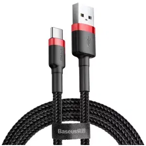 Kabel Baseus Cafule cable USB-C 3A 1m (Red+Black) (6953156278219)