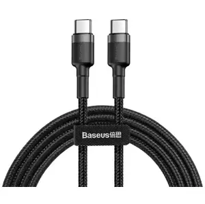 Kabel BASEUS PD60W/QC3.0 TYPE-C CABLE 200CM GREY/BLACK (6953156285231)