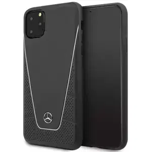 Kryt Mercedes - Apple iPhone 11 Pro Max Hard Case Pattern Line Leather - Black (MEHCN65CLSSI)