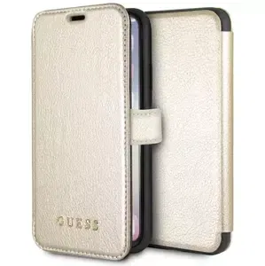 Pouzdro Guess iPhone X/Xs Gold Book Iridescent (GUFLBKPXIGLGO)