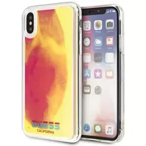 Kryt Guess iPhone X/Xs  pink hard case California Glow in the dark (GUHCPXGLCPI)