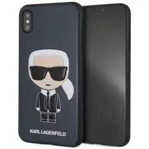 Kryt Karl Lagerfeld iPhone Xs Max hardcase blue Iconic Karl Embossed (KLHCI65IKPUBL)