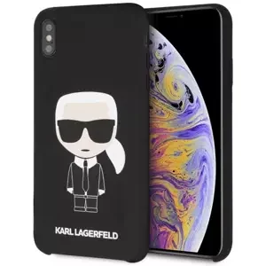 Kryt Karl Lagerfeld iPhone Xs Max hardcase black Silicone Iconic (KLHCI65SLFKBK)