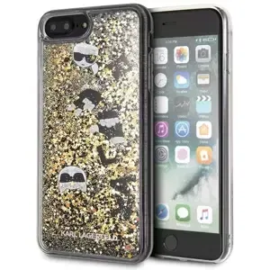 Kryt Karl Lagerfeld iPhone 7/8 Plus black & gold hard case Glitter (KLHCI8LROGO)