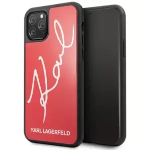 Kryt Karl Lagerfeld iPhone 11 Pro red hard case Signature Glitter (KLHCN58DLKSRE)