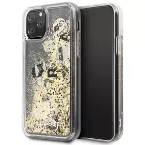 Kryt Karl Lagerfeld iPhone 11 Pro black & gold hard case Glitter (KLHCN58ROGO)