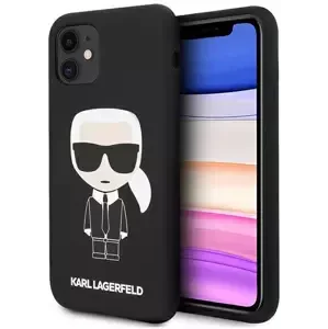 Kryt Karl Lagerfeld iPhone 11 hardcase black Silicone Iconic (KLHCN61SLFKBK)