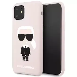 Kryt Karl Lagerfeld iPhone 11 hardcase light pink Silicone Iconic (KLHCN61SLFKPI)