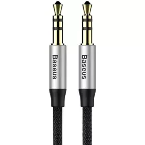Kabel Baseus Yiven Audio Cable Cable 3.5 male Audio M30 1.5M Silver+ Black (6953156257207)