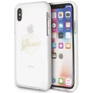 Kryt Guess iPhone X/Xs Hardcase Gold Heart ShockProof (GUHCPXSHGO)