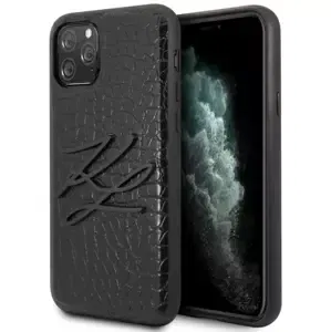 Kryt Karl Lagerfeld iPhone 11 Pro Hardcase Black Croco (KLHCN58CRKBK)