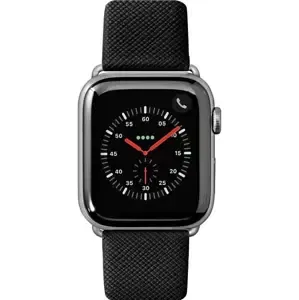 Řemínek LAUT Prestige – saffiánový řemínek na Apple Watch 42/44 mm, černý