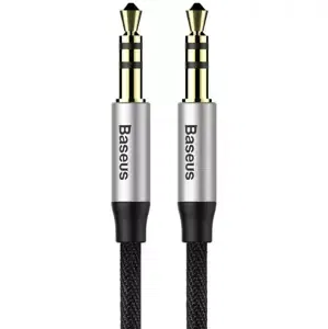 Kabel Baseus Yiven Audio Cable mini jack 3,5mm AUX, 1m (Black+Silver) (6953156257184)