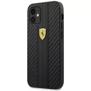 Kryt Ferrari FESNECHCP12SBK iPhone 12 mini 5,4" black hardcase On Track PU Carbon (FESNECHCP12SBK)